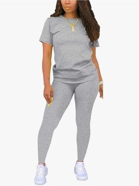 Amazon Gray 2-Piece Pant Set